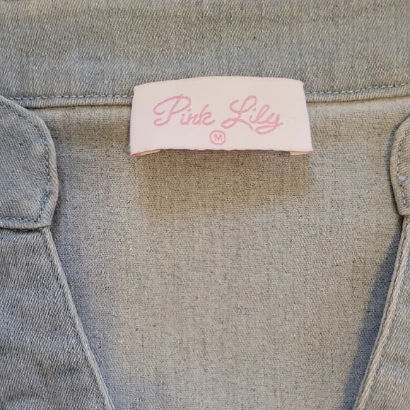 Pink Lily Sky Blue V-Neck Tunic - Picture 2 of 5